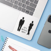 Boss Day Sticker (Laptop met iPhone)