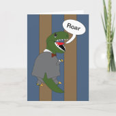 Boss Day T-Rex Dinosaur (Mannelijk) Grappig Kaart (Voorkant)