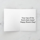 Boss Day T-Rex Dinosaur (Mannelijk) Grappig Kaart (Binnen)