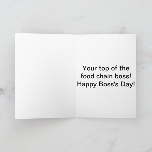 Boss Day T-Rex Dinosaur (Mannelijk) Grappig Kaart (Binnen)