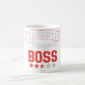 Boss Day T Shirt World's Okayest Boss Funny Gift Koffiemok (Center)