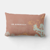 Boss Day Wilde Flower Silhouettes op Brown Kussen (Achterkant)