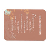 Boss Day Wilde Flower Silhouettes op Brown Magneet (Horizontaal)