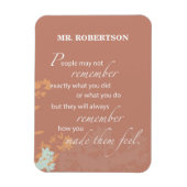 Boss Day Wilde Flower Silhouettes op Brown Magneet (Verticaal)