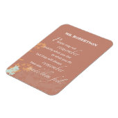 Boss Day Wilde Flower Silhouettes op Brown Magneet (Linkerzijde)