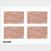 Boss Day Wilde Flower Silhouettes op Brown Rechthoekige Sticker (Vel)