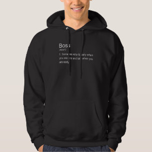 Boss Definition Noun Departemental Chief Executive Hoodie