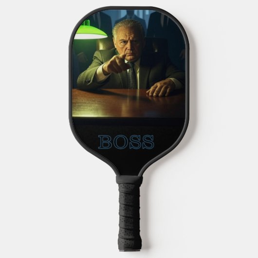 Boss een tekst pickleball paddle (Voorkant)