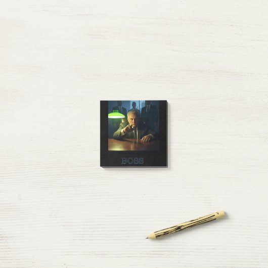 Boss een tekstnotitie pads post-it® notes (Op bureau)