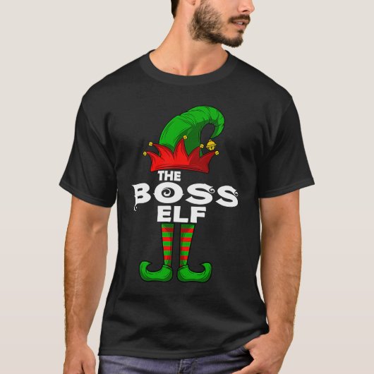 BOSS Elf Family Christmas Group Matching PJ T-shirt (Voorkant)