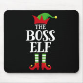 Boss Elf Family Matching Christmas Group Elf Pajam Muismat (Voorkant)