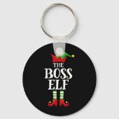 Boss Elf Family Matching Christmas Group Elf Pajam Sleutelhanger (Voorkant)