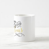 Boss en Fabulous | Gold- en zwarte typografie Koffiemok (Center)