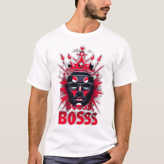 Boss Energy Rood & Zwart Luxe T-Shirt (Voorkant)