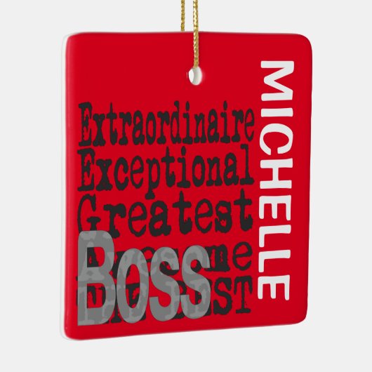 Boss Extraordinaire CUSTOM Keramisch Ornament (Rechts)