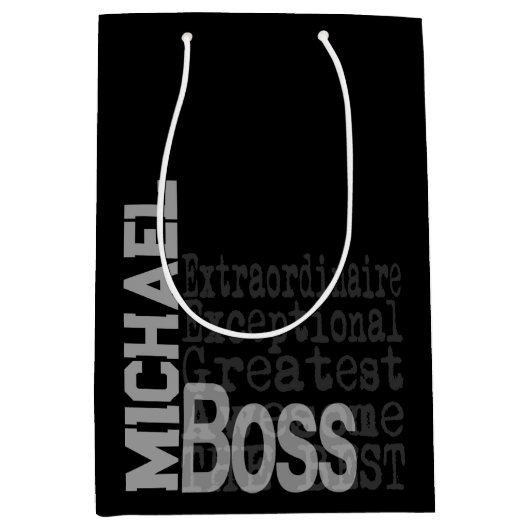 Boss Extraordinaire CUSTOM Medium Cadeauzakje (Voorkant)
