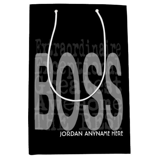 Boss Extraordinaire CUSTOM Medium Cadeauzakje (Voorkant)