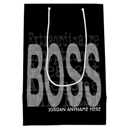 Boss Extraordinaire CUSTOM Medium Cadeauzakje (Achterkant)