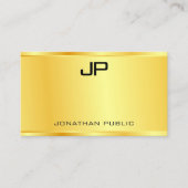 Boss Faux Gold Modern Luxe Sjabloon Elegant Visitekaartje (Voorkant)