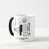 Boss Fires een Kantoor werknemer per e-mail Magische Mok (Voorkant links)