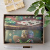 Boss Frog, kikker speelkaarten Tissuepapier (Geschenk)
