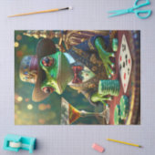 Boss Frog, kikker spelen Kaarten Tissuepapier (Craft)