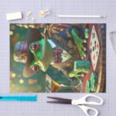 Boss Frog, kikker spelen Kaarten Tissuepapier (Craft)