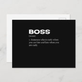 Boss Funny Definition Happy Boss Day Aankondigingskaart (Voorkant / Achterkant)