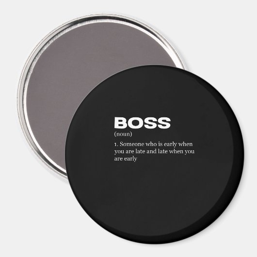 Boss Funny Definition Happy Boss Day Magneet (Voorkant / Achterkant)