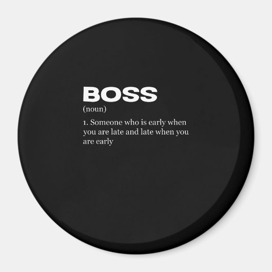 Boss Funny Definition Happy Boss Day Magneet (Voorkant)