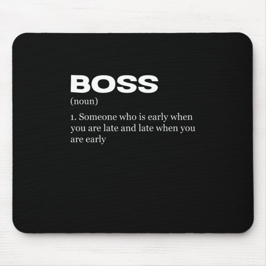 Boss Funny Definition Happy Boss Day Muismat (Voorkant)