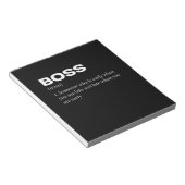 Boss Funny Definition Happy Boss Day Notitieblok (Schuin)