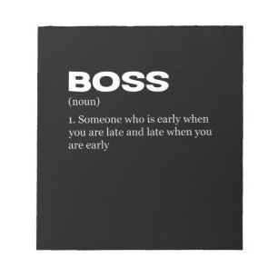 Boss Funny Definition Happy Boss Day Notitieblok