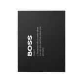 Boss Funny Definition Happy Boss Day Notitieblok (Linkerzijde)