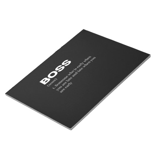 Boss Funny Definition Happy Boss Day Notitieblok (Schuin)