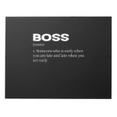 Boss Funny Definition Happy Boss Day Notitieblok (Voorkant)