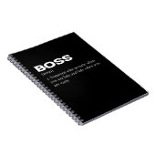 Boss Funny Definition Happy Boss Day Notitieboek (Rechterzijde)