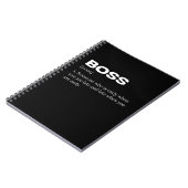 Boss Funny Definition Happy Boss Day Notitieboek (Linkerzijde)