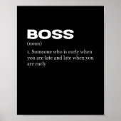 Boss Funny Definition Happy Boss Day Poster (Voorkant)