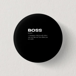 Boss Funny Definition Happy Boss Day Ronde Button 3,2 Cm