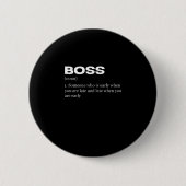 Boss Funny Definition Happy Boss Day Ronde Button 5,7 Cm (Voorkant)