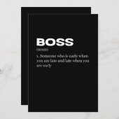 Boss Funny Definition Happy Boss Day Save The Date (Voorkant / Achterkant)