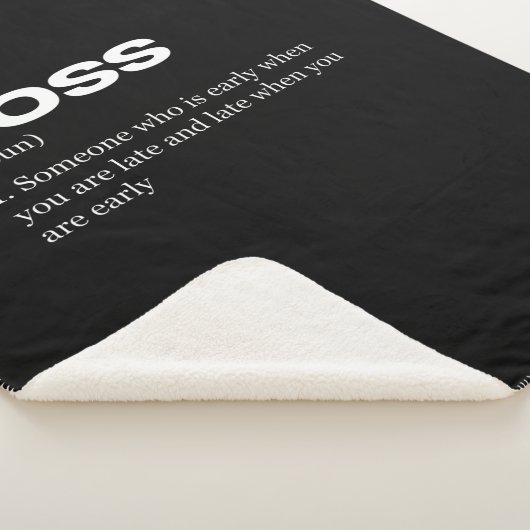 Boss Funny Definition Happy Boss Day Sherpa Deken (3/4)