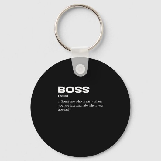 Boss Funny Definition Happy Boss Day Sleutelhanger (Voorkant)