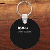 Boss Funny Definition Happy Boss Day Sleutelhanger (Voorkant)