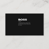 Boss Funny Definition Happy Boss Day Visitekaartje (Voorkant)
