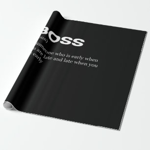 Boss Funny Definition Happy Boss's Day Cadeaupapier