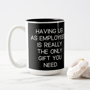 Boss Funny Medewerkers Gezegde Tweekleurige Koffiemok