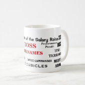 Boss Funny Mug | Cruel Funny Boss Names Gift Koffiemok (Voorkant rechts)