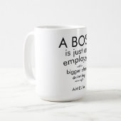 Boss Funny Quote Humor Typhography Custom Koffiemok (Voorkant links)